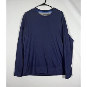 Twillory Crew Neck Sweatshirt Mens Large Blue Athleisure Performance Zip Pocket